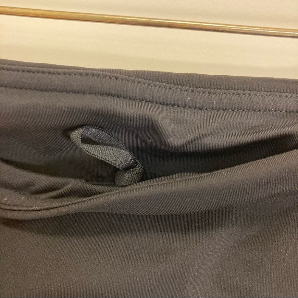 LULULEMON Sz 4 Leg Ruching Reflective Strip Pockets Leggings - Picture 2 of 5